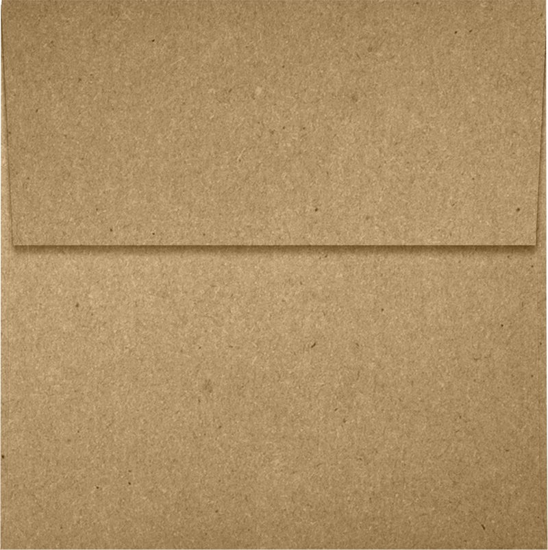 LUXPaper Square Invitation Envelopes | Peel & Press | 4" x 4" | Grocery Bag Brown | 70lb. Text | 50 Qty - Image 2